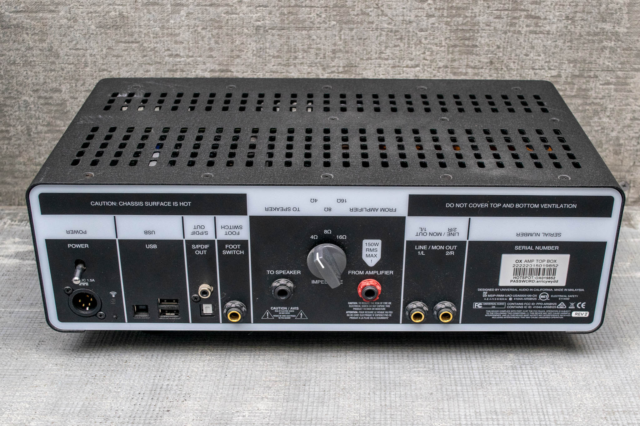 Used Universal Audio OX Amp Top Box Reactive Load Box