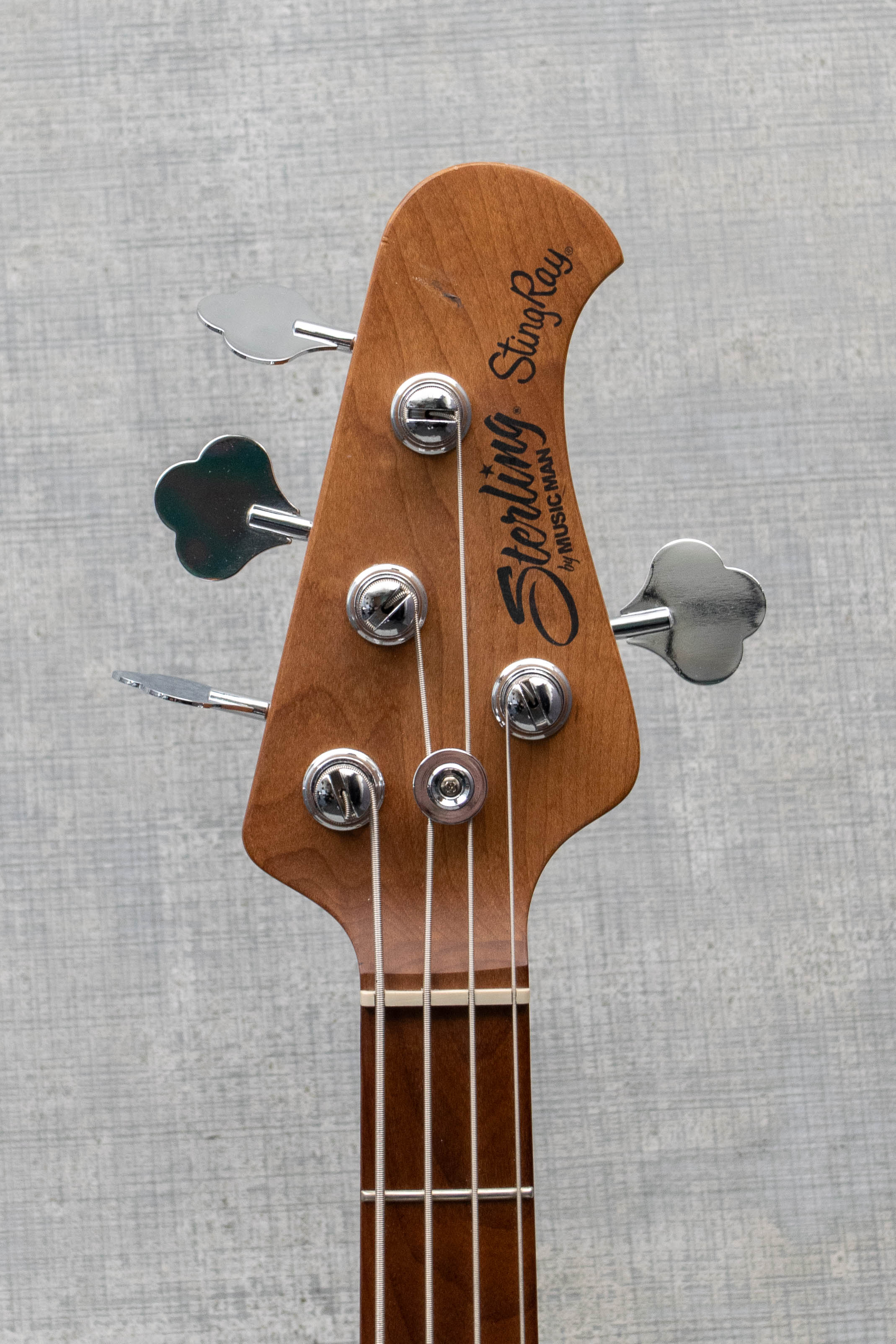 Used Sterling by Music Man StingRay RAY34 Flame Maple Neptune Blue