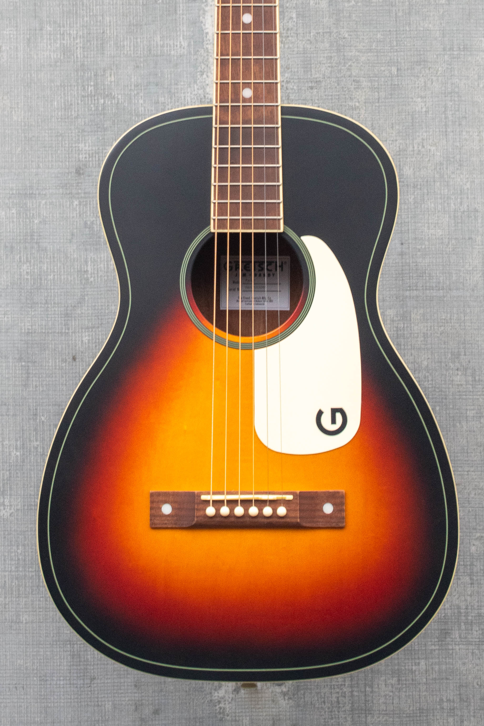 Gretsch Jim Dandy Parlor, Walnut Fingerboard, White Pickguard, Rex Burst