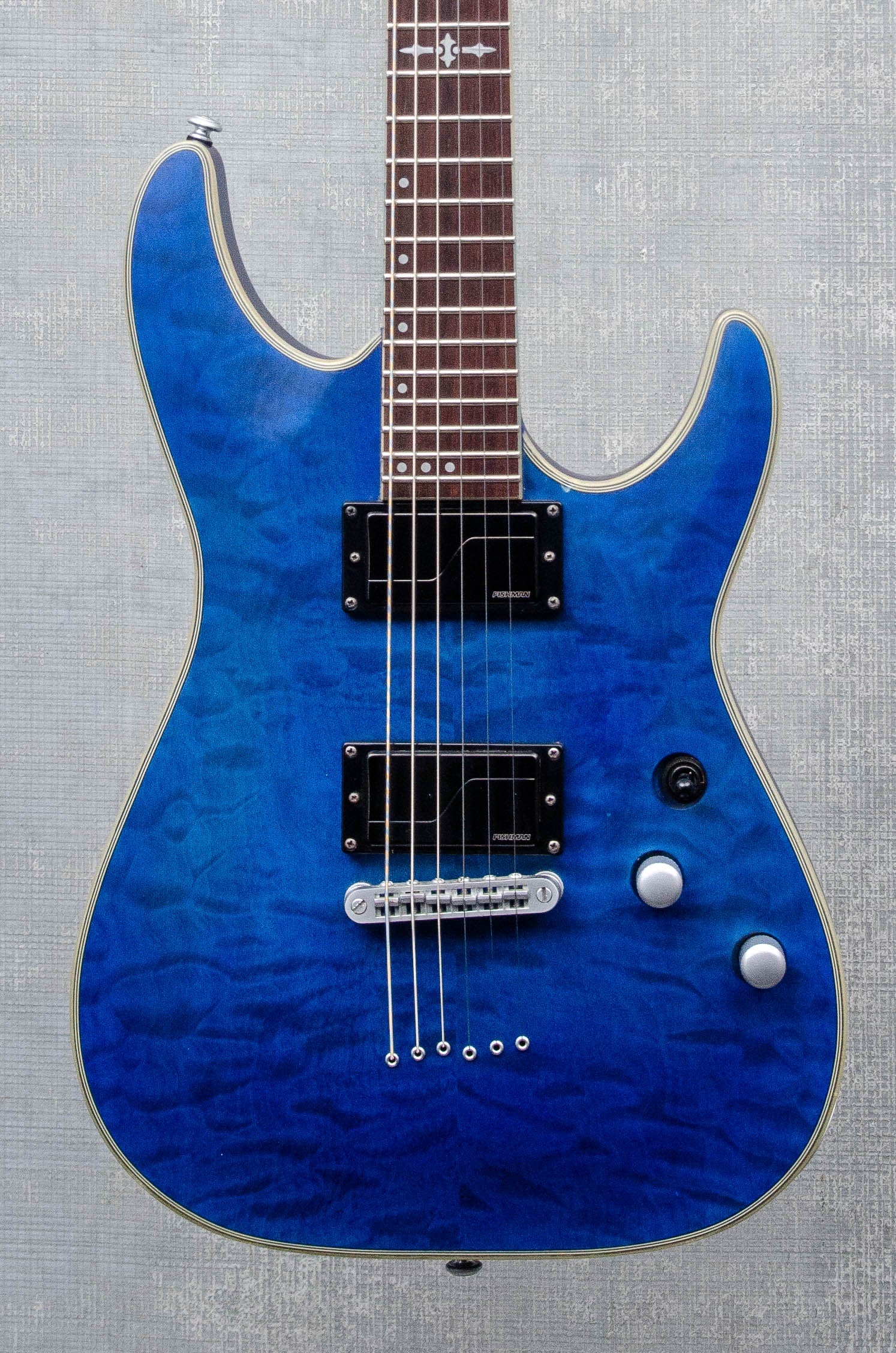 Used Schecter C-1 Platinum - Midnight Blue Satin (w/ Fishman Fluence Pickups)