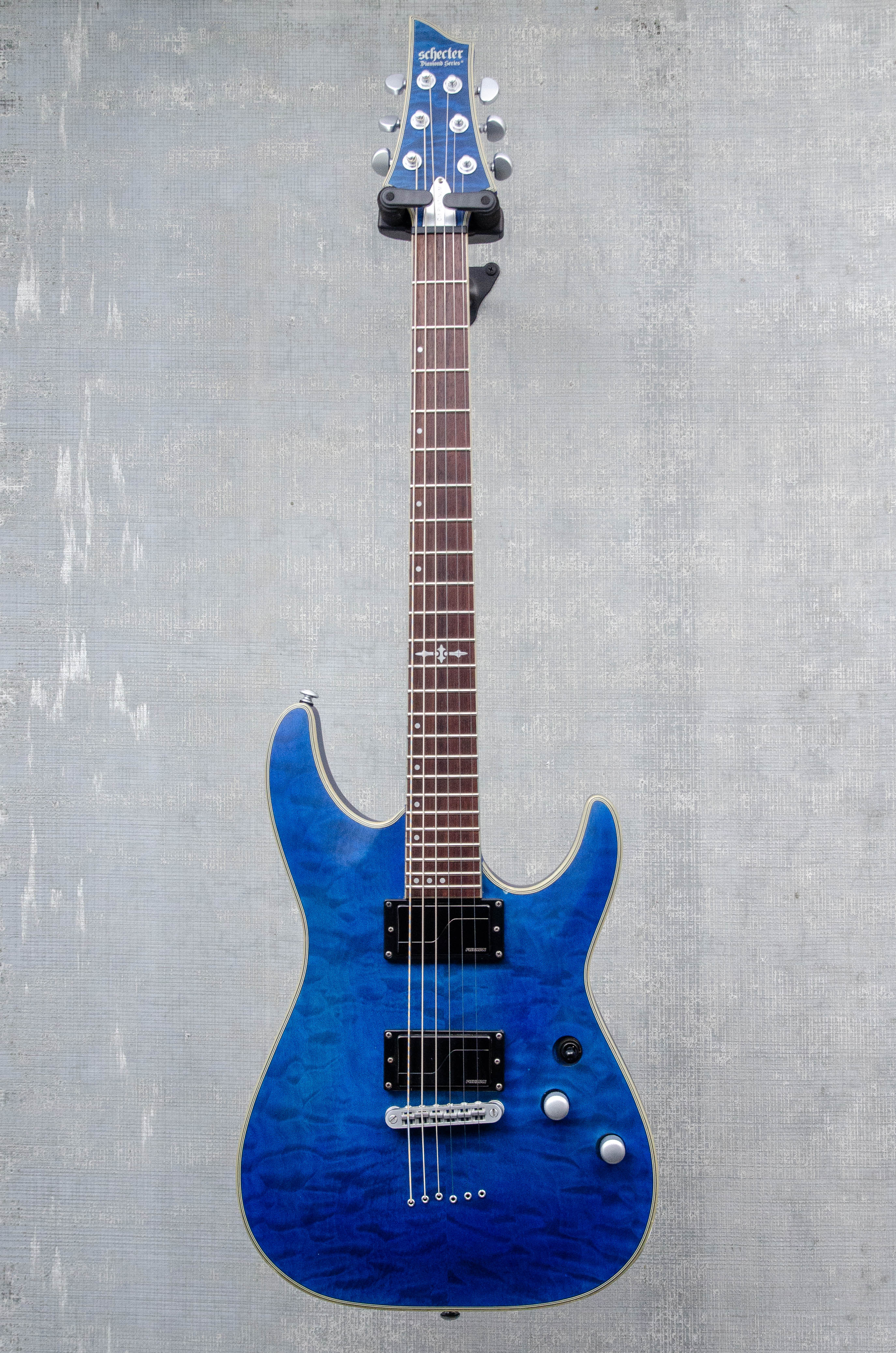 Used Schecter C-1 Platinum - Midnight Blue Satin (w/ Fishman Fluence Pickups)
