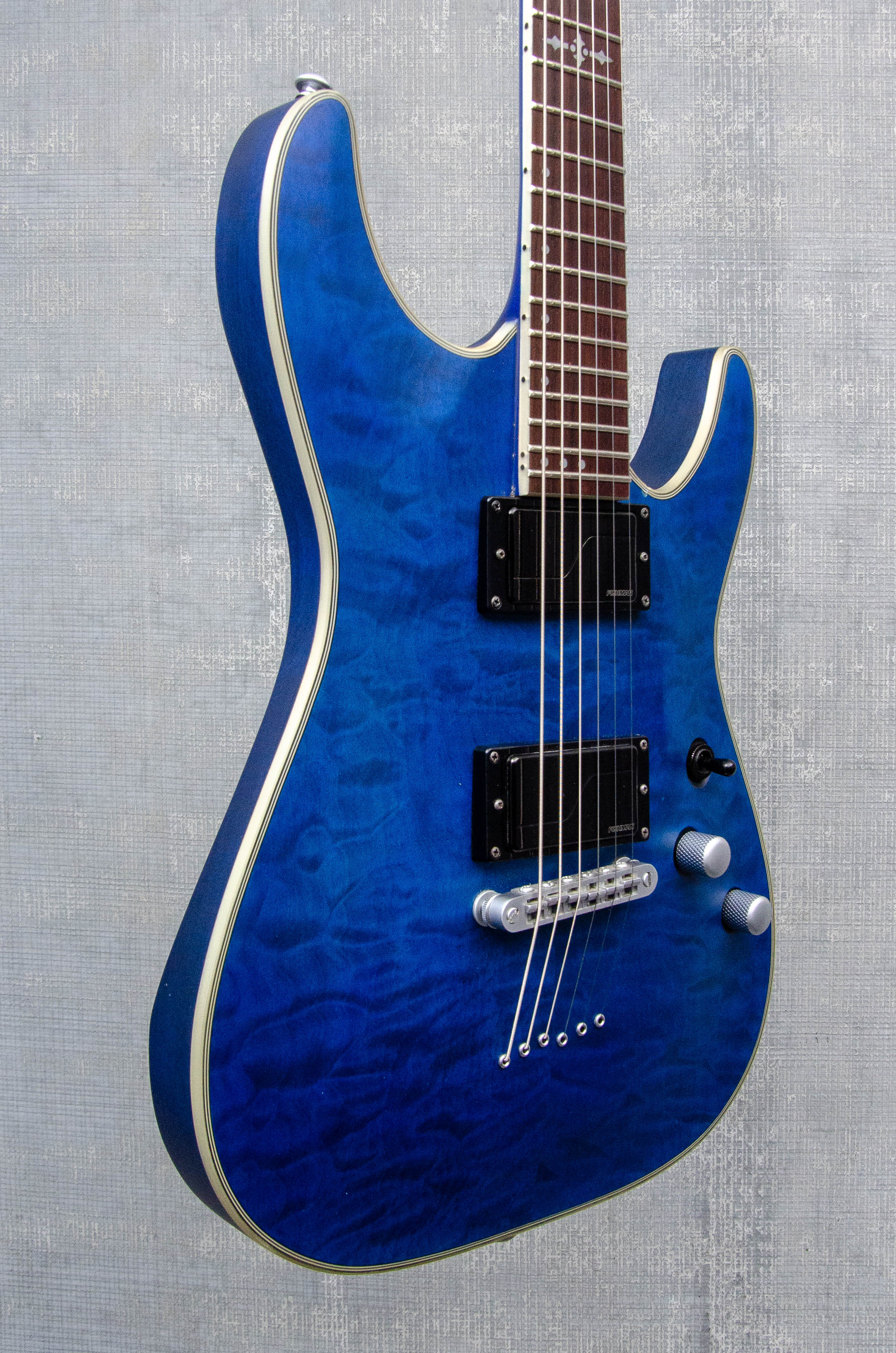 Used Schecter C-1 Platinum - Midnight Blue Satin (w/ Fishman Fluence Pickups)