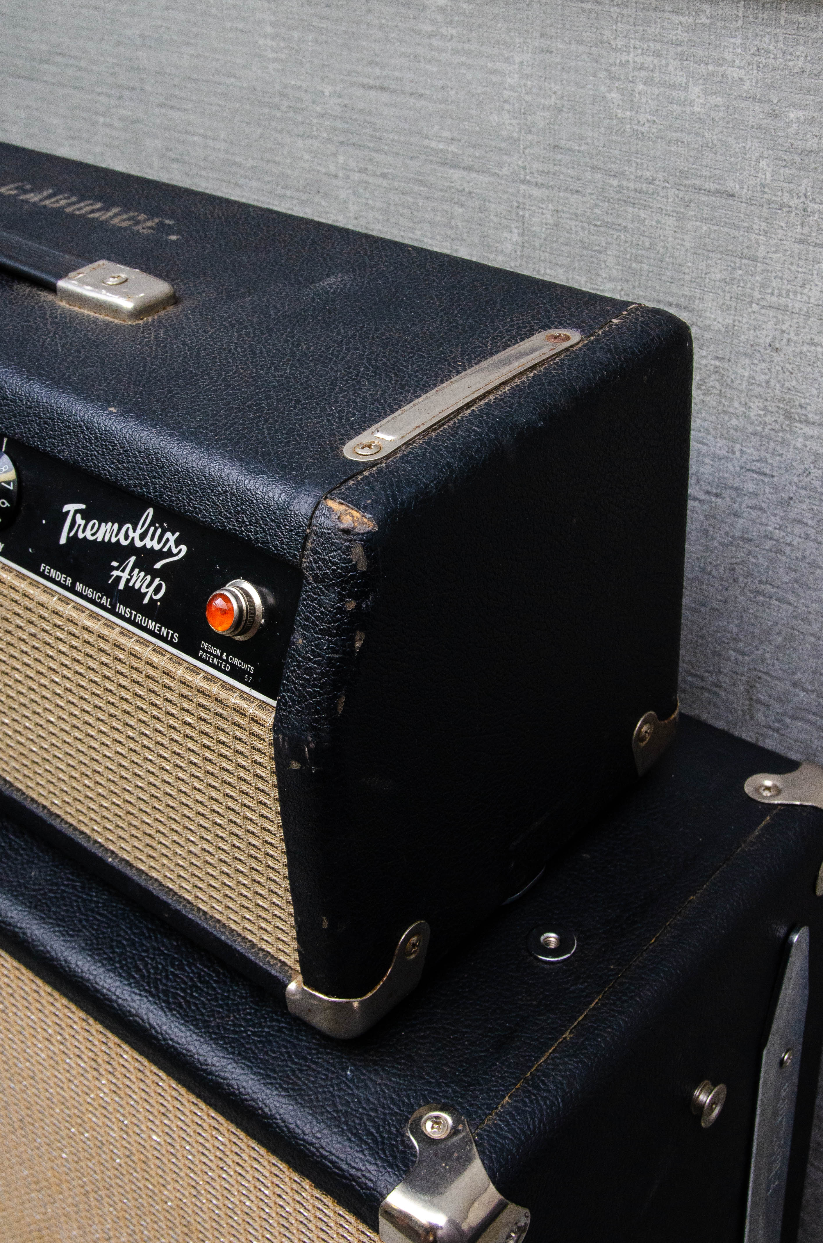 Used Fender Tremolux 35-Watt Head and Piggyback 2x10 Cabinet (1966) (AB763)
