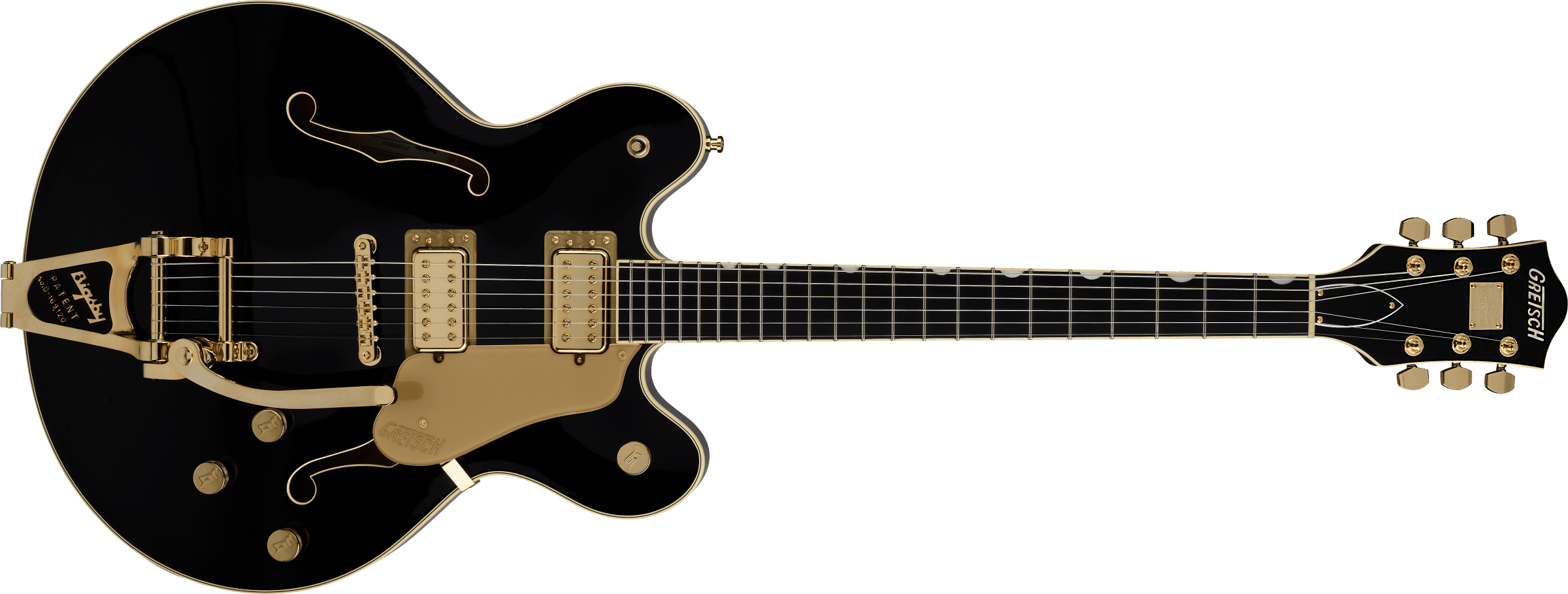 Gretsch Broadkaster LX Center Block with String-Thru Bigsby and Gold Hardware Black