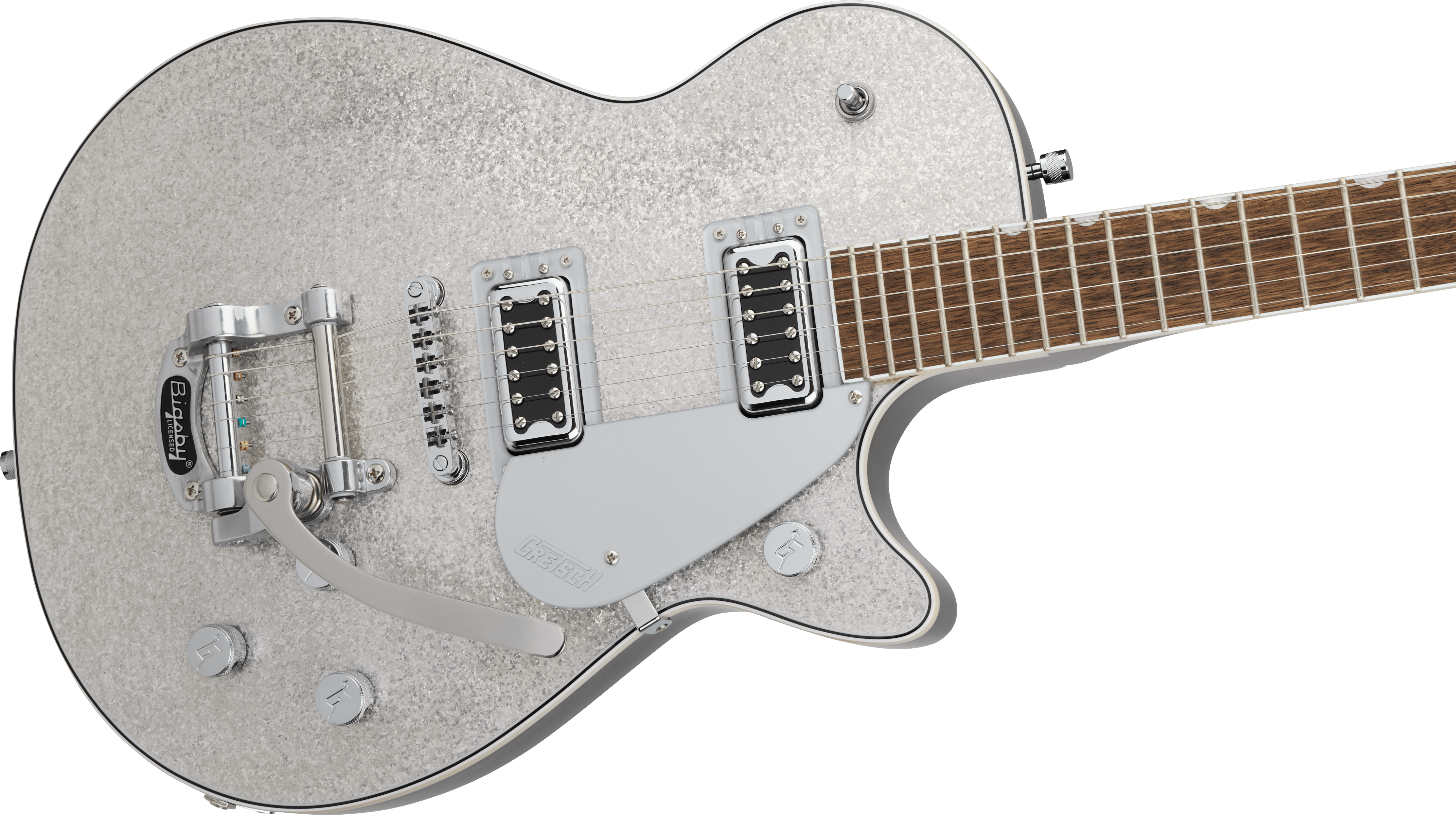 Gretsch G5230T Electromatic Sparkle Jet FT Single-Cut with Bigsby Silver Sparkle