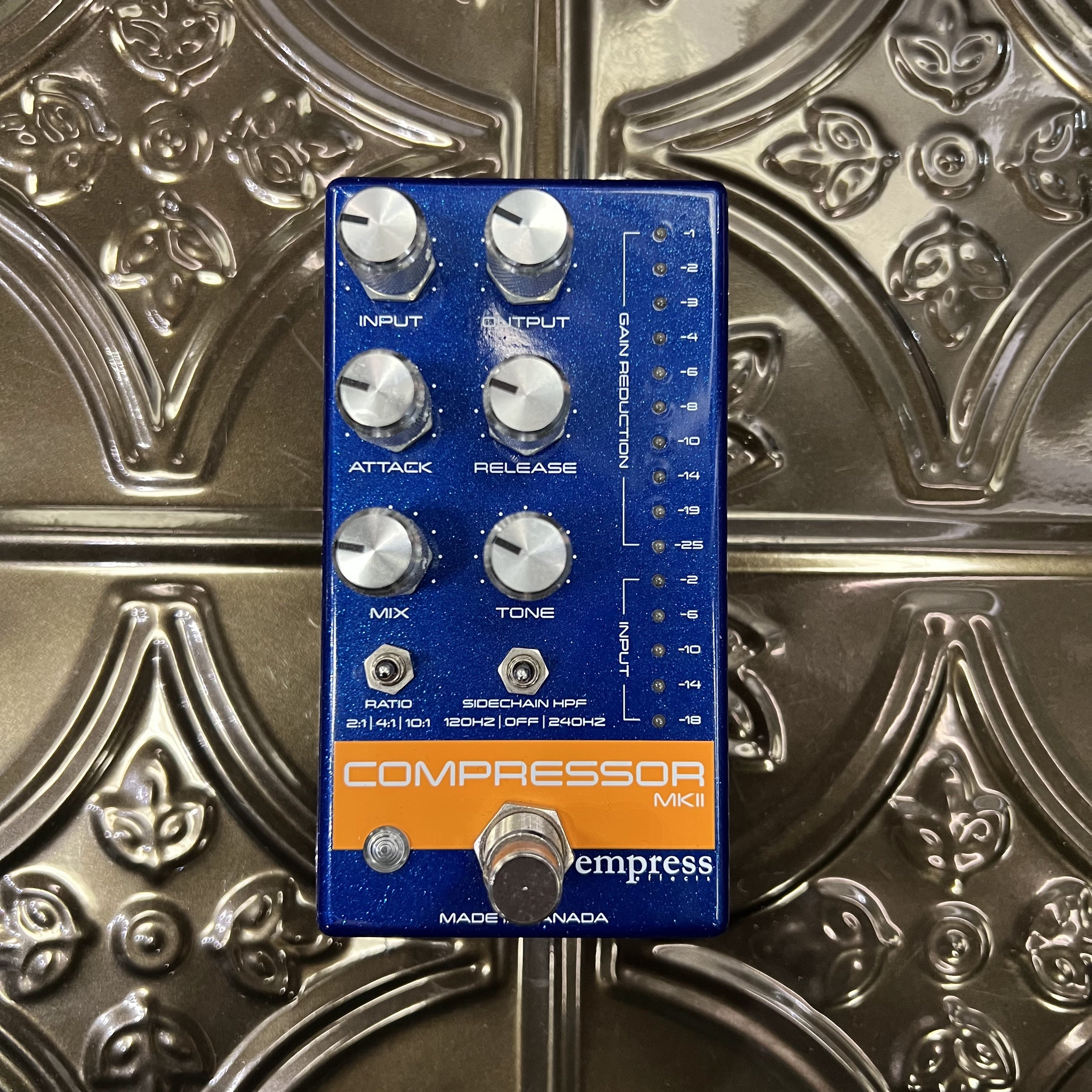 Used Empress Compressor MKII Blue Sparkle