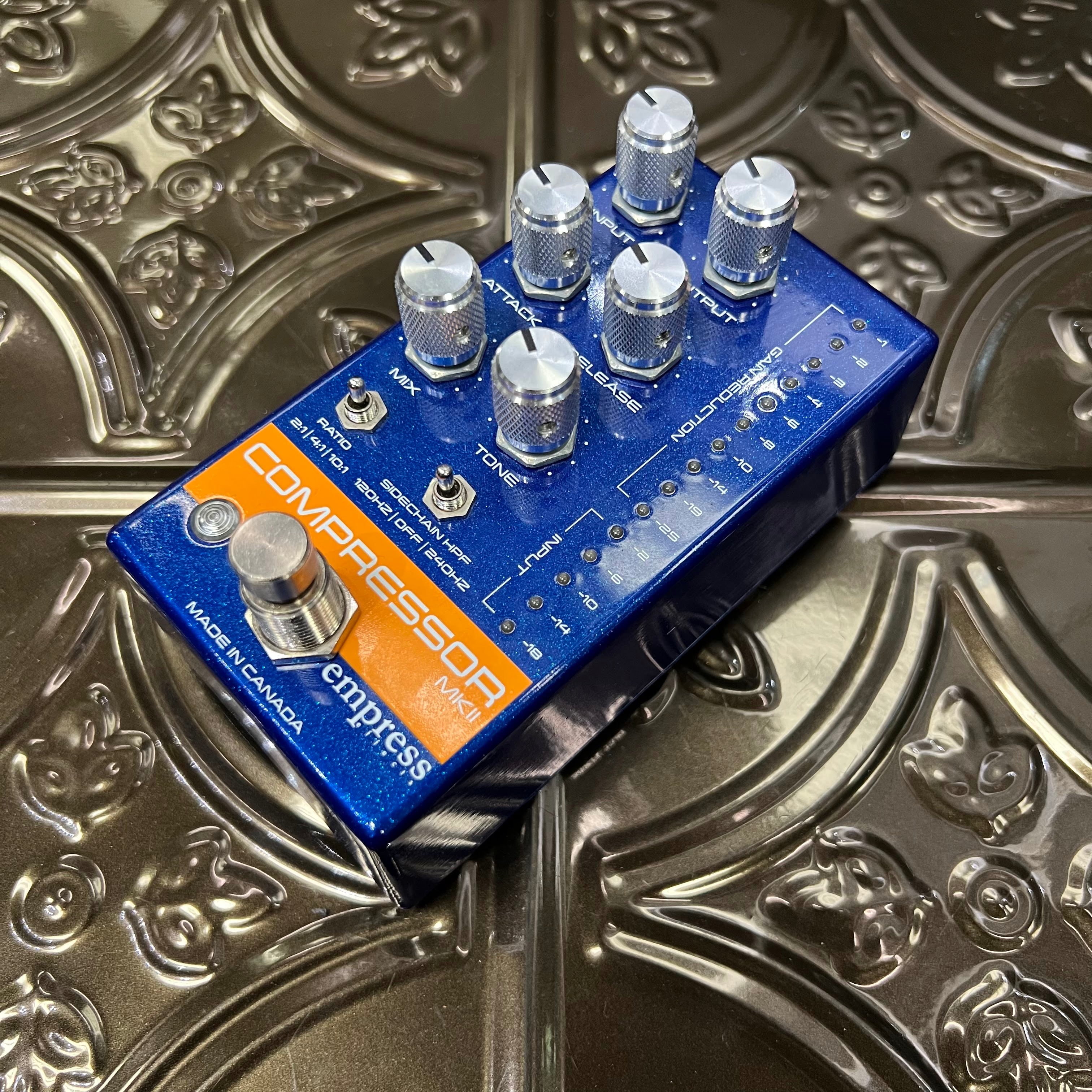Used Empress Compressor MKII Blue Sparkle