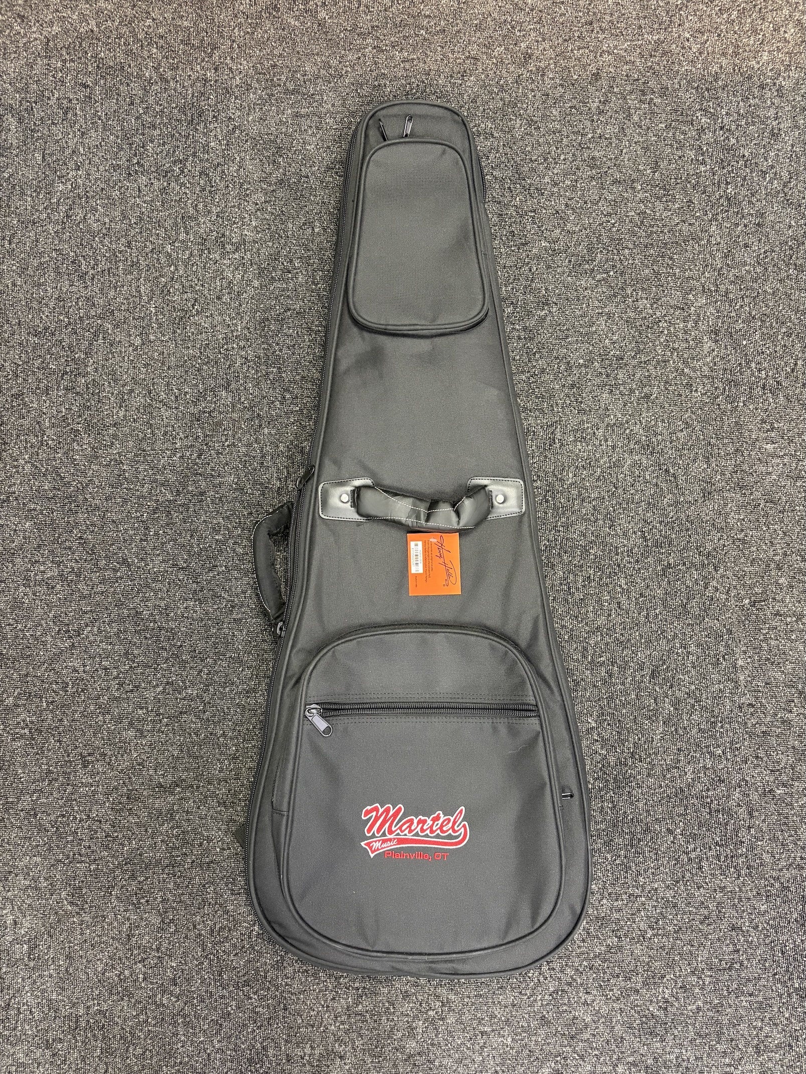 Martel Music Deluxe Teardrop Gig Bag Electric Zebra Interior