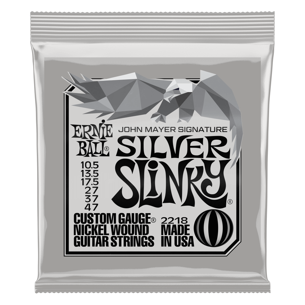 Ernie Ball John Mayer Silver Slinky Signature Electric Guitar Strings 10.5