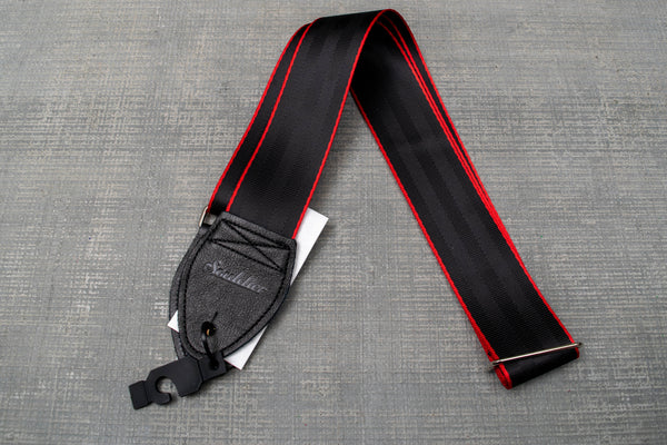 Souldier GS0000-RDBK04BK Edge Stripe Seat Belt Strap, Red on Black