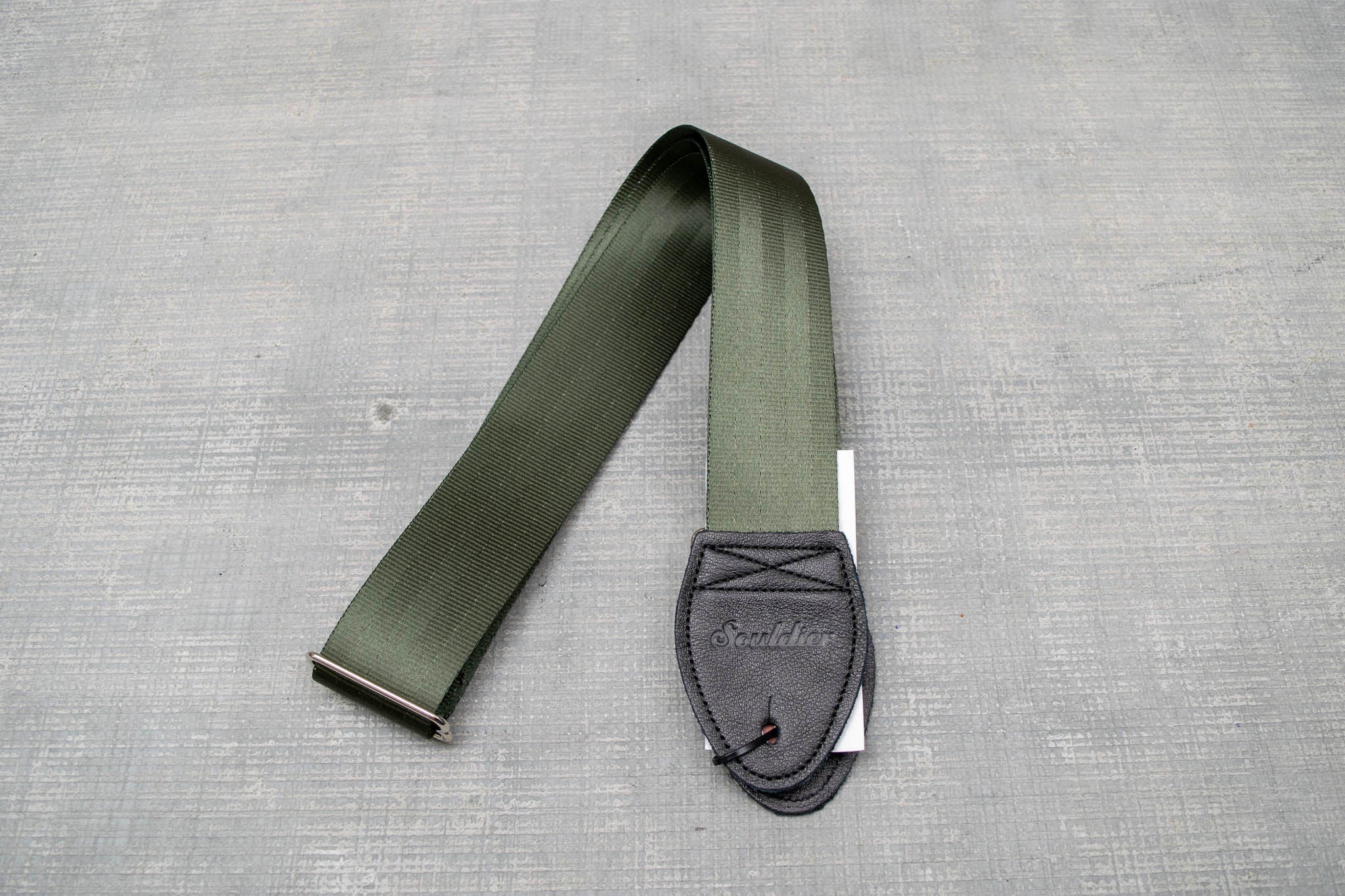 Souldier GS0000-OD04BK Plain Seat Belt Strap, Olive Drab with Black Ends
