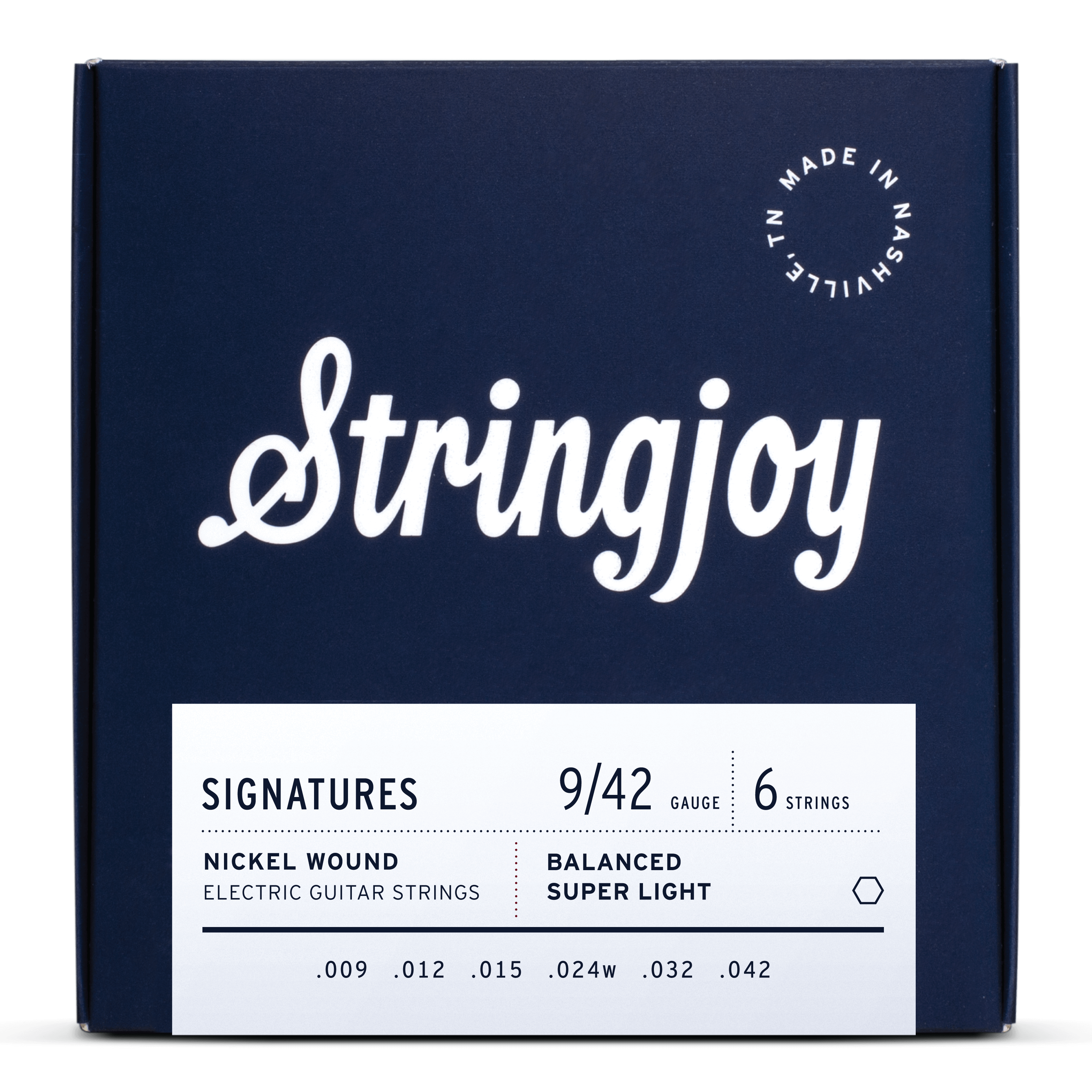 Stringjoy Signatures Balanced Super Light Gauge (9-42) Nickel Wound Electric Guitar Strings