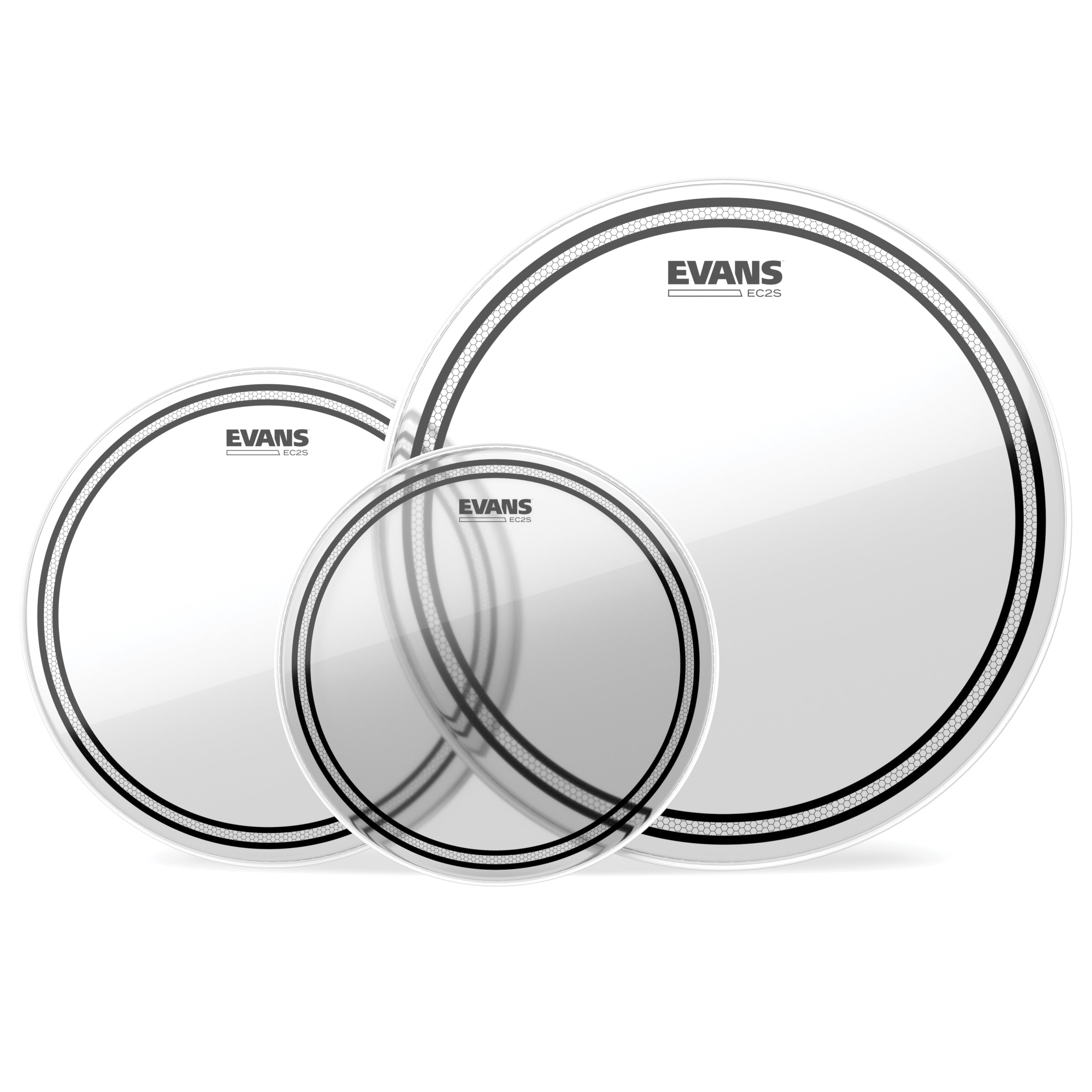 Evans EC2 Tom Pack, Clear, Standard (12, 13, 16 inch)