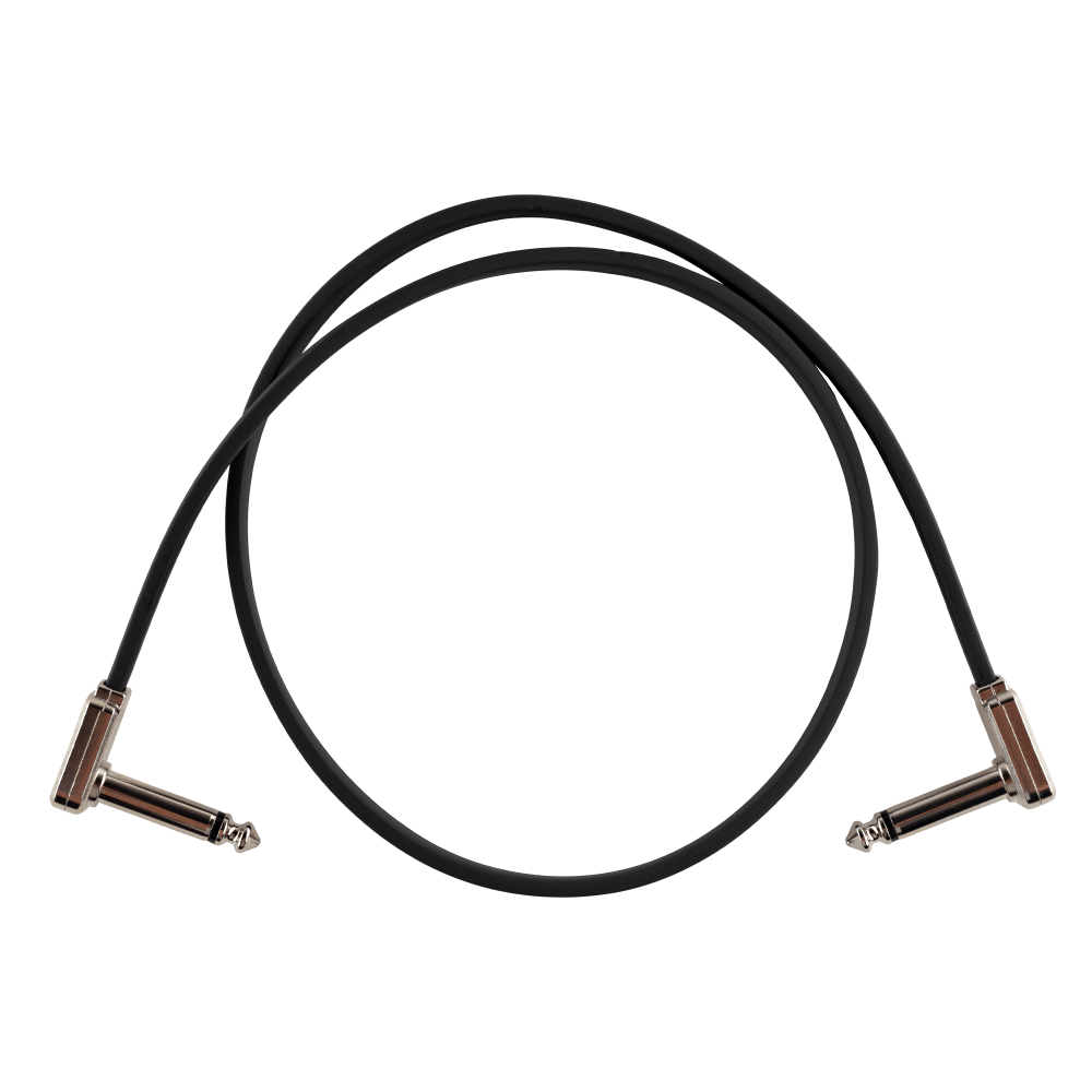 Ernie Ball Flat Ribbon Patch Cable 24in Black Single