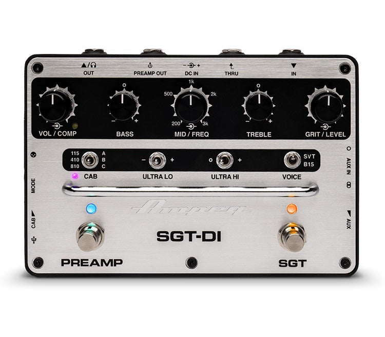 ampeg sgt-di bass preamp pedal and di Color:Brown Frame Reconfigured the double bass raingear
