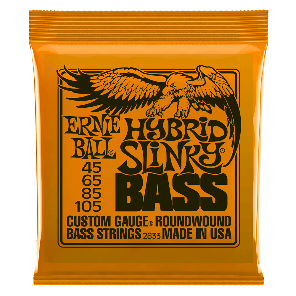 Ernie Ball Hybrid Slinky Nickel Wound Electric Bass Strings 45-105 Gauge