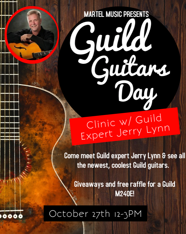 Join us for Guild Day 2018. Free Guitar Raffle!