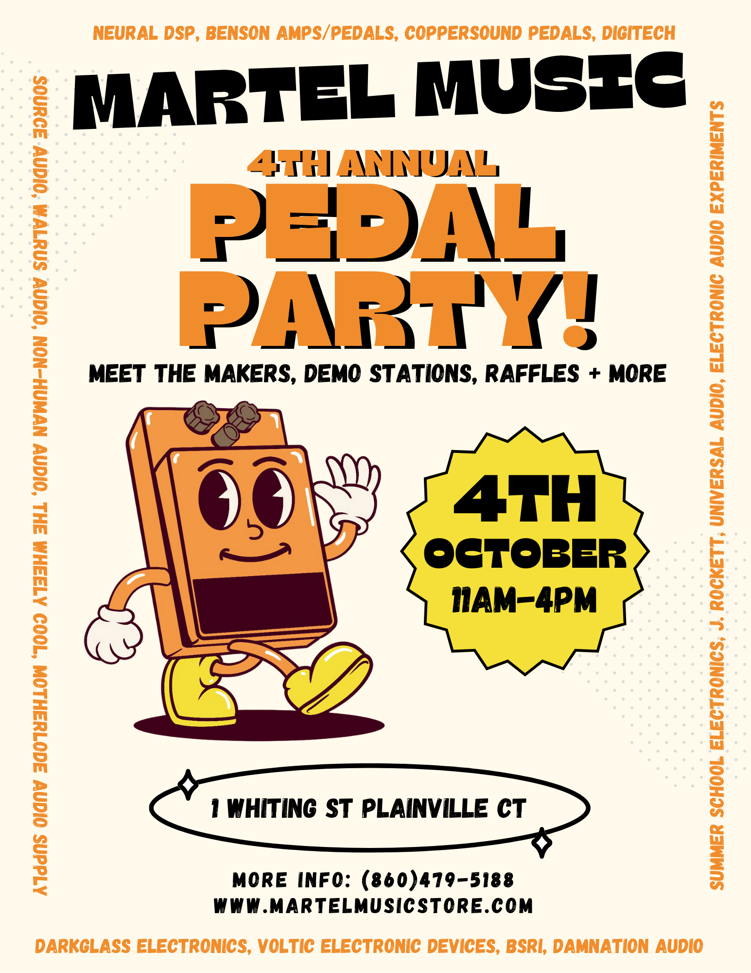 Martel Music 4th Annual Pedal Party Extravaganza!