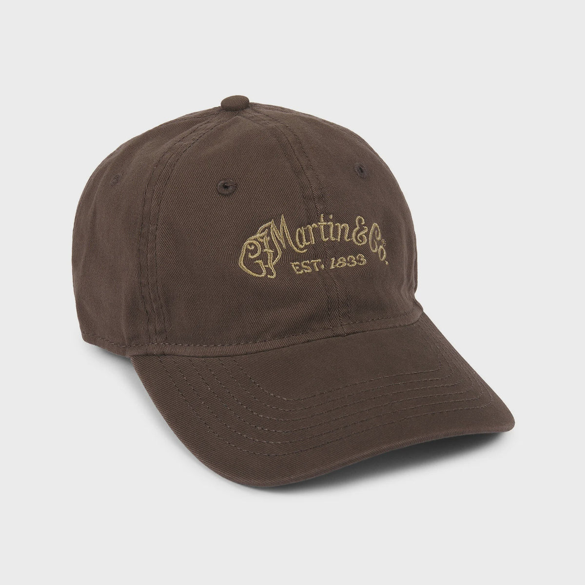 Martin Walnut Brown Unstructured Script Logo Hat