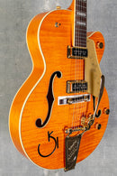 Gretsch G6120T-55 Vintage Select Edition '55 Chet Atkins Hollow Body with Bigsby Vintage Orange Stain Lacquer