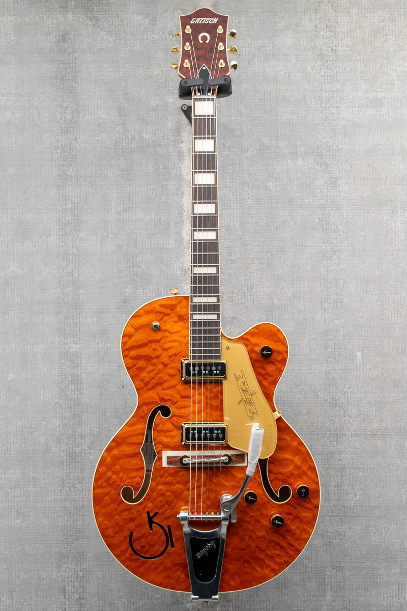 Gretsch G6120TGQM-56 Limited Edition Quilt Classic Chet Atkins® Hollow Body with Bigsby Roundup Orange Stain Lacquer