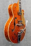 Gretsch G6120TGQM-56 Limited Edition Quilt Classic Chet Atkins® Hollow Body with Bigsby Roundup Orange Stain Lacquer