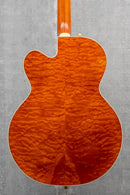 Gretsch G6120TGQM-56 Limited Edition Quilt Classic Chet Atkins® Hollow Body with Bigsby Roundup Orange Stain Lacquer