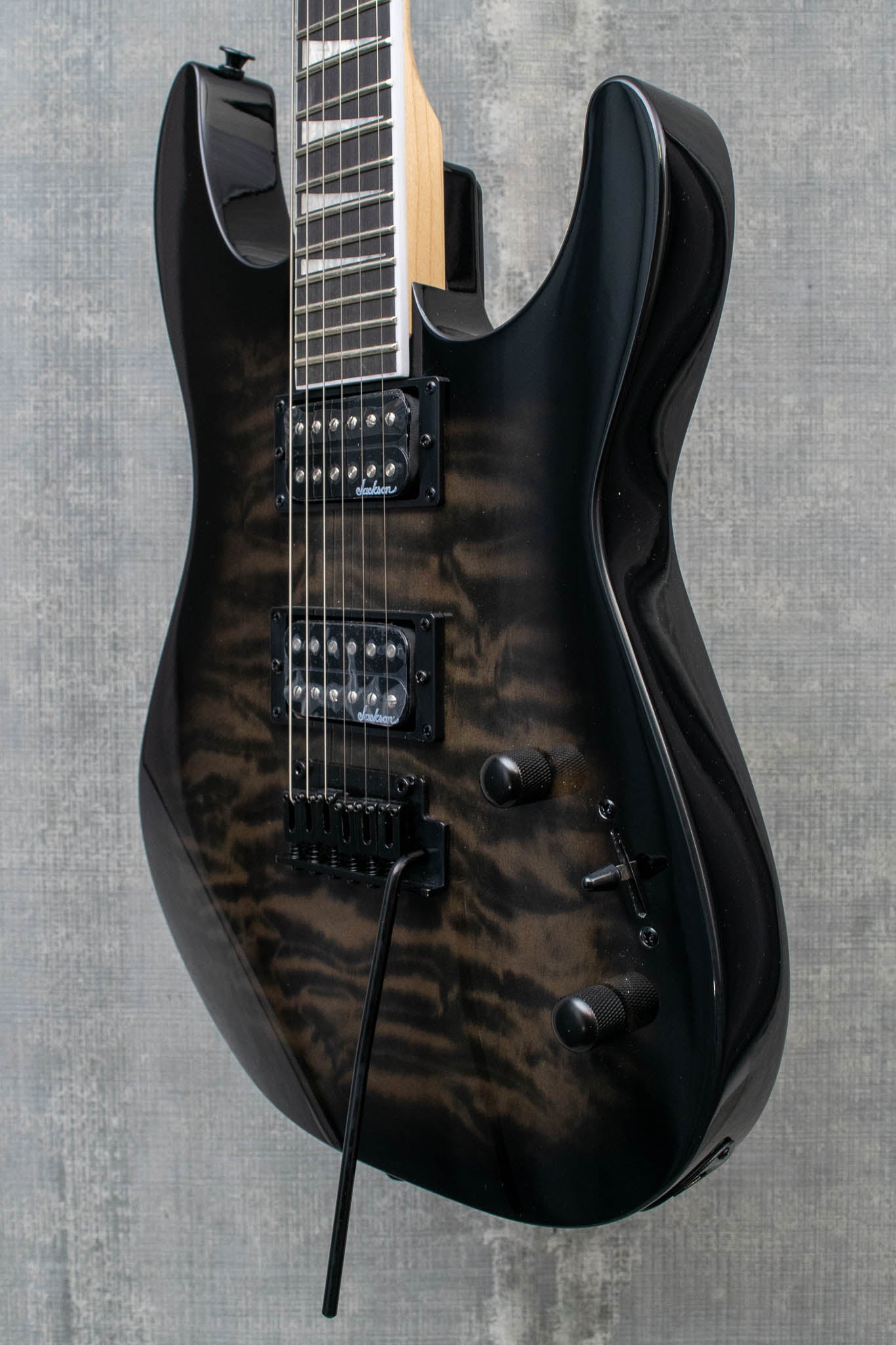 Jackson JS Series Dinky JS20 DKQ 2PT Transparent Black Burst Demo Model