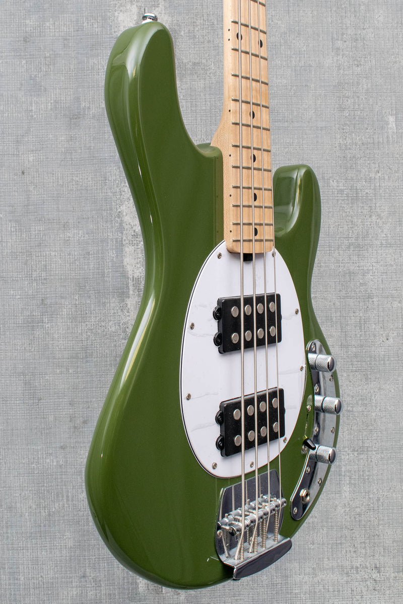 Used Sterling By Music Man StingRay RAY4HH Bass Guitar - Olive Green