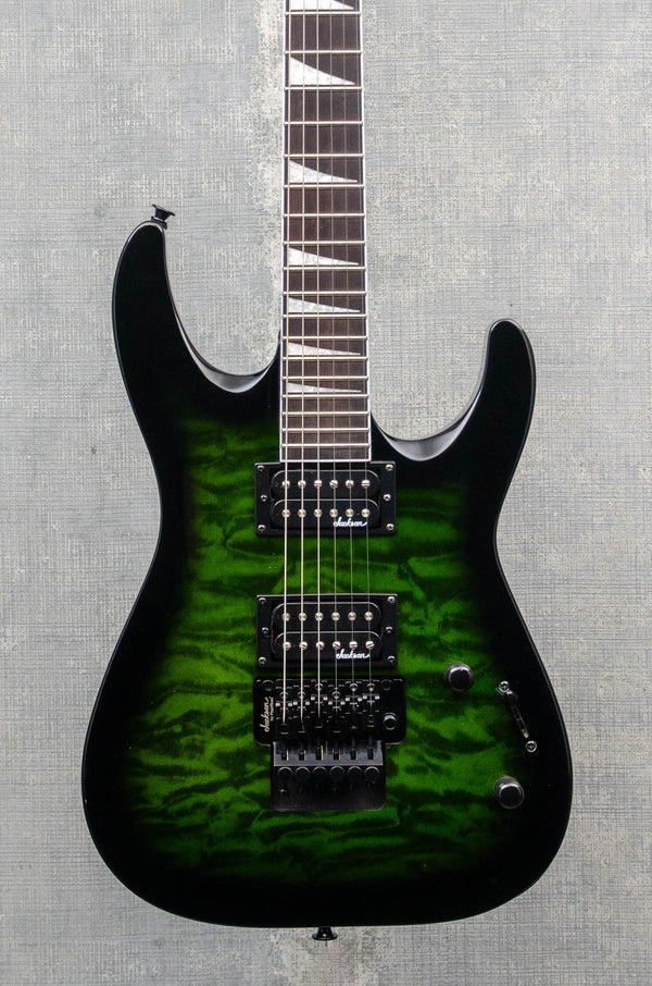 Used Jackson Dinky Arch Top JS32Q DKA - Transparent Green Burst