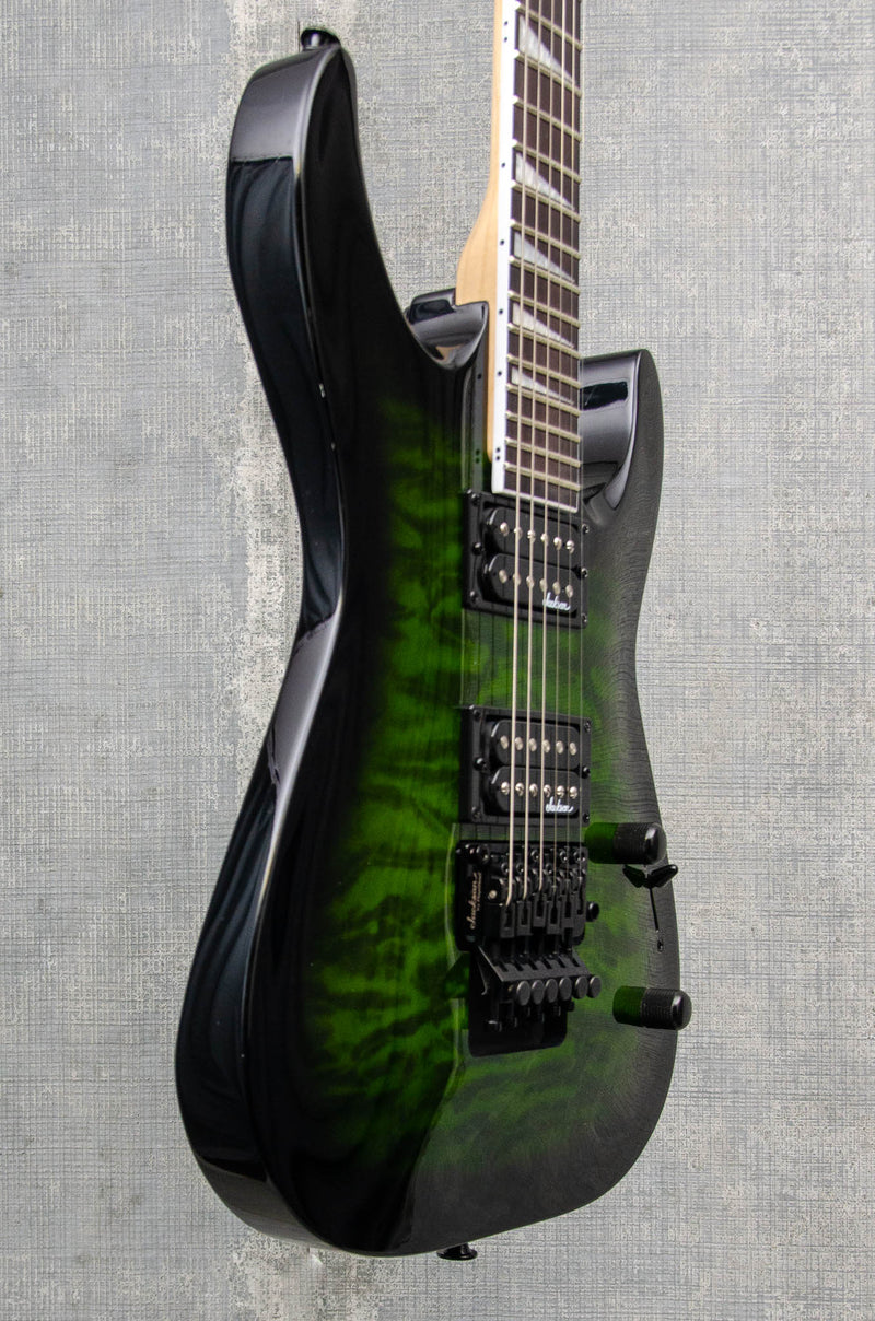 Used Jackson Dinky Arch Top JS32Q DKA - Transparent Green Burst