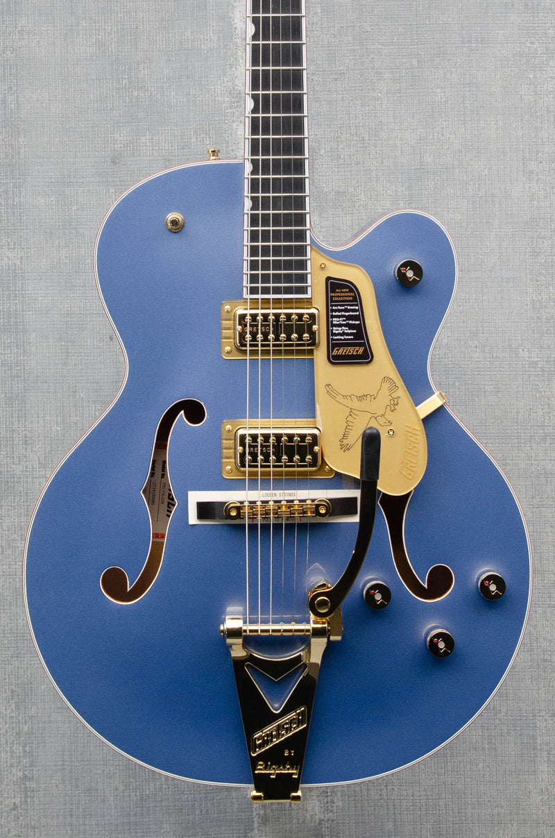 Gretsch Falcon Hollow Body with String-Thru Bigsby and Gold Hardware Cerulean Smoke