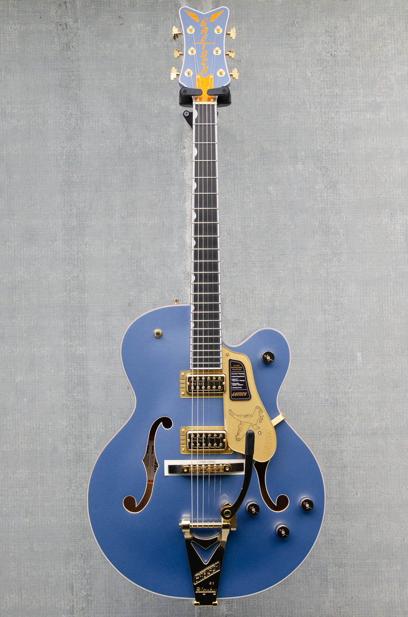 Gretsch Falcon Hollow Body with String-Thru Bigsby and Gold Hardware Cerulean Smoke