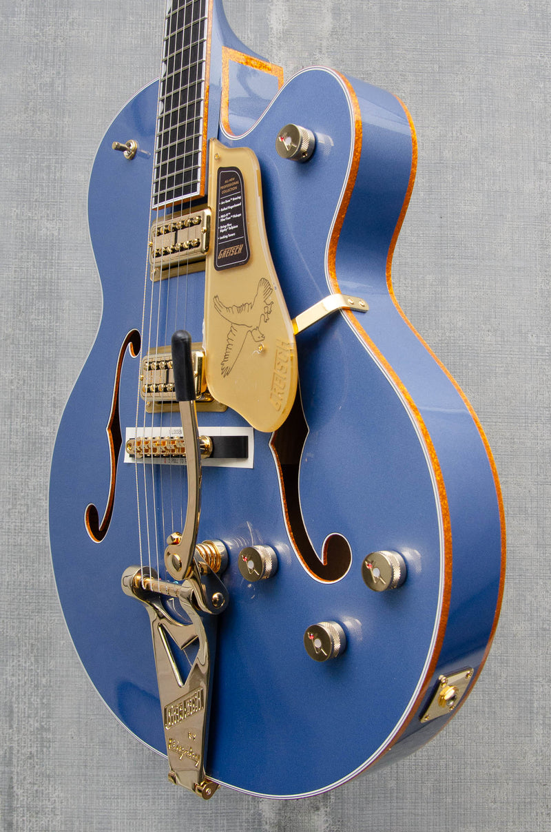 Gretsch Falcon Hollow Body with String-Thru Bigsby and Gold Hardware Cerulean Smoke