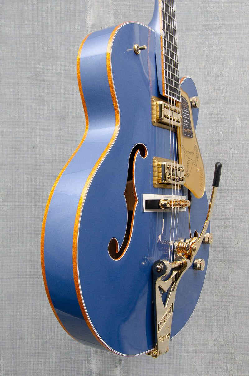 Gretsch Falcon Hollow Body with String-Thru Bigsby and Gold Hardware Cerulean Smoke