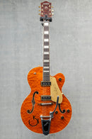 Used Gretsch G6120TGQM-56 Limited Edition Quilt Classic Chet Atkins® Hollow Body with Bigsby Roundup Orange Stain Lacquer