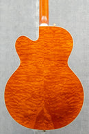 Used Gretsch G6120TGQM-56 Limited Edition Quilt Classic Chet Atkins® Hollow Body with Bigsby Roundup Orange Stain Lacquer