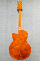 Used Gretsch G6120TGQM-56 Limited Edition Quilt Classic Chet Atkins® Hollow Body with Bigsby Roundup Orange Stain Lacquer