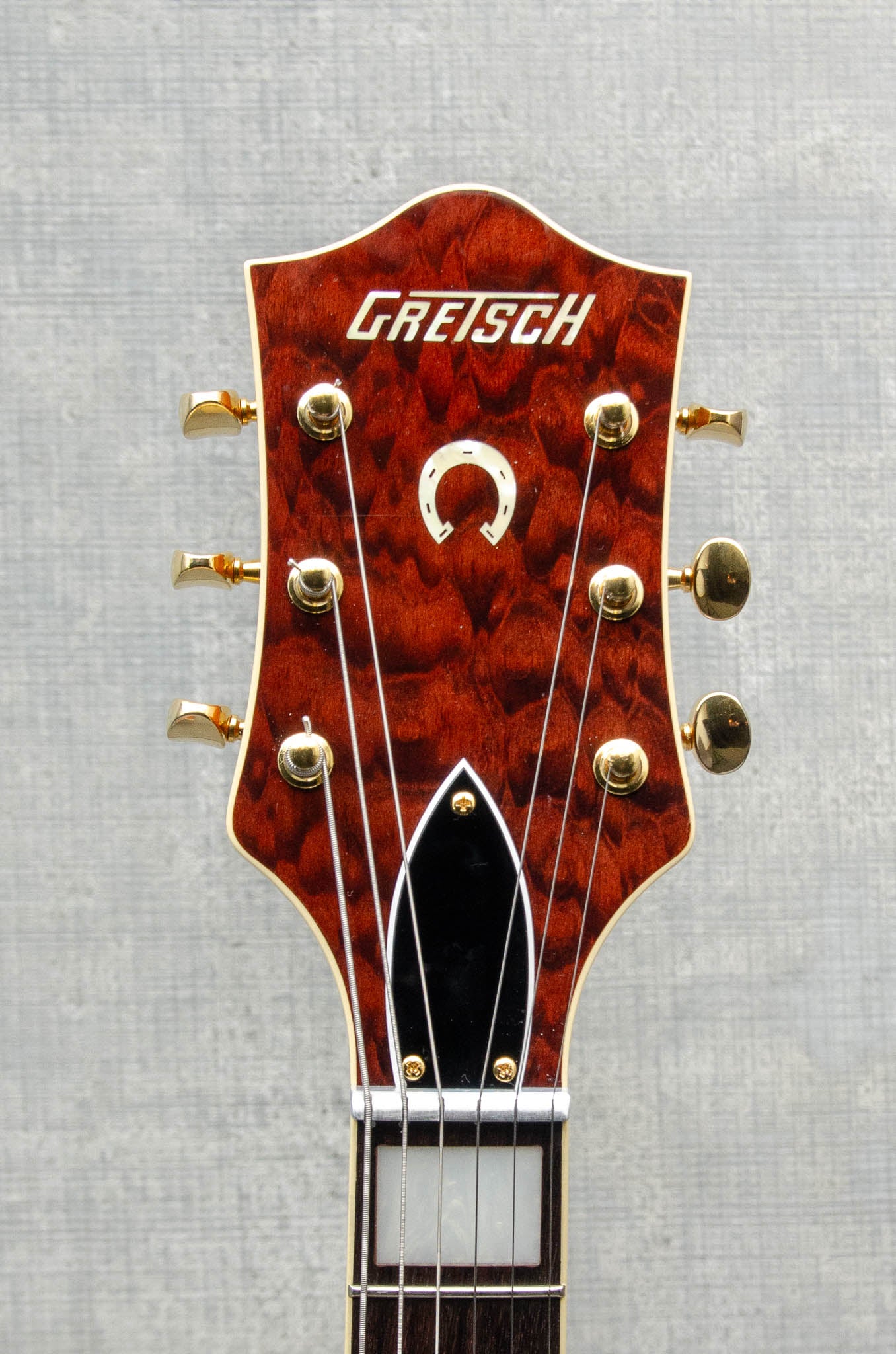 Used Gretsch G6120TGQM-56 Limited Edition Quilt Classic Chet Atkins® Hollow Body with Bigsby Roundup Orange Stain Lacquer