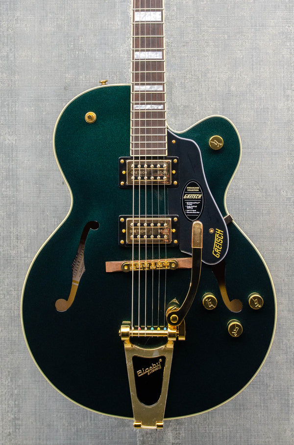 Gretsch G2420TG Streamliner Hollow Body with Bigsby LTD Broad'Tron BT-3S Cadillac Green