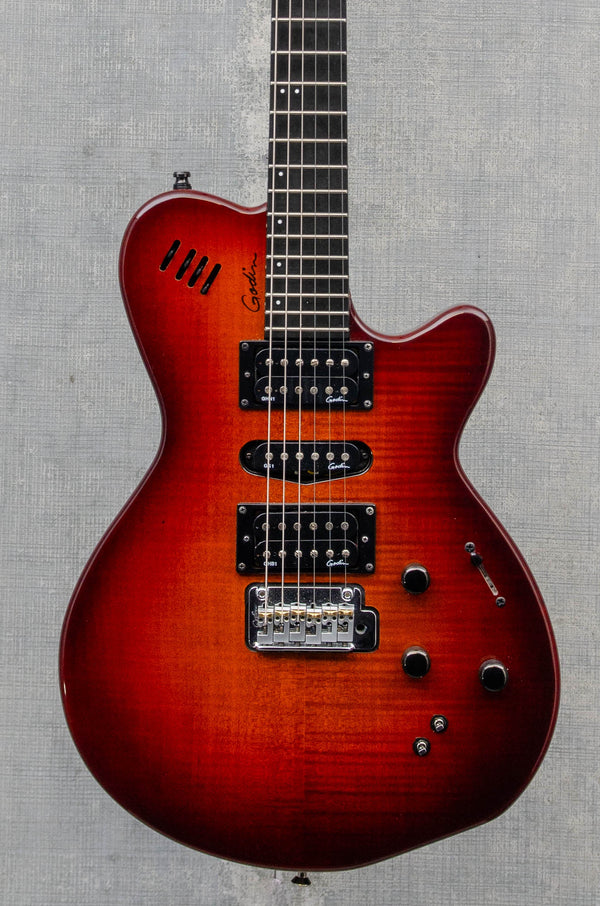 Used Godin XTSA Lightburst Flame (w/ Bag)