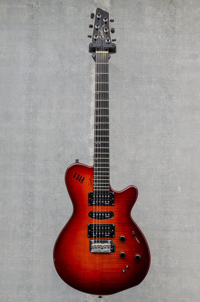 Used Godin XTSA Lightburst Flame (w/ Bag)