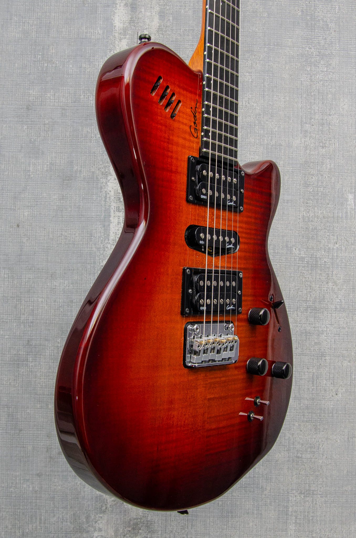 Used Godin XTSA Lightburst Flame (w/ Bag)