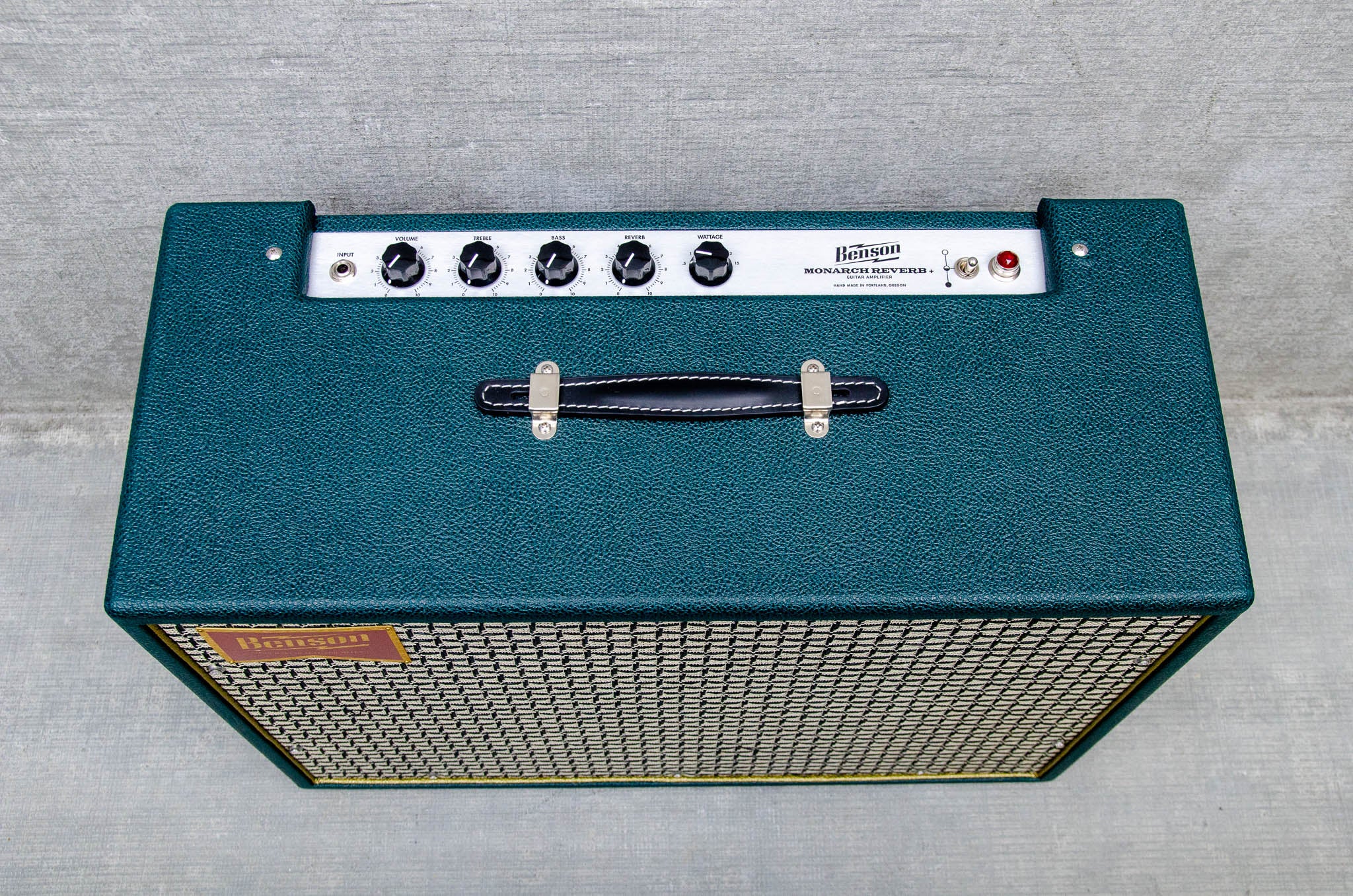 Benson Amps Monarch Reverb + 1x12 Combo Green Tolex/Checkered Grill