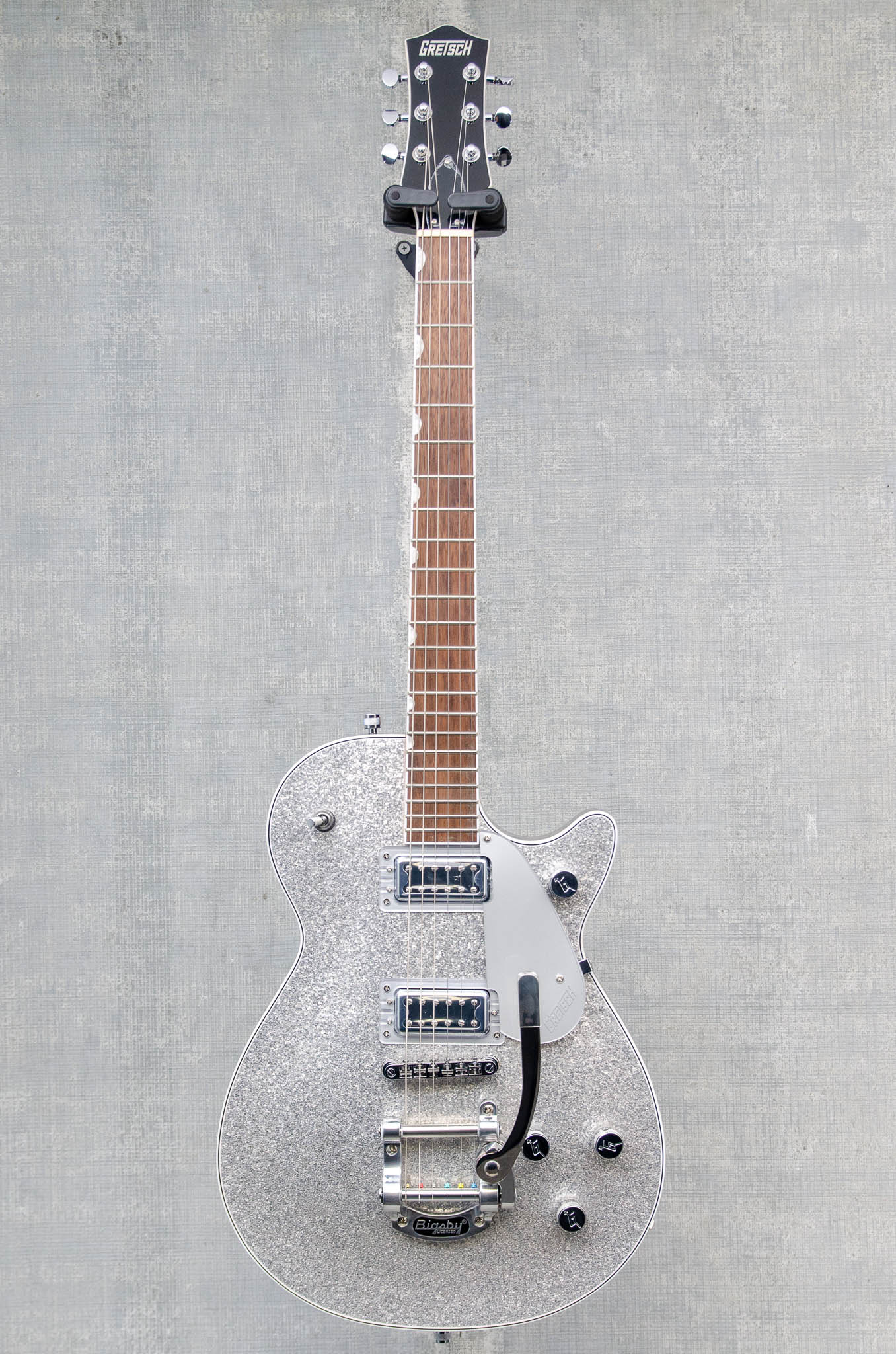 Gretsch G5230T Electromatic Sparkle Jet FT Single-Cut with Bigsby Silver Sparkle