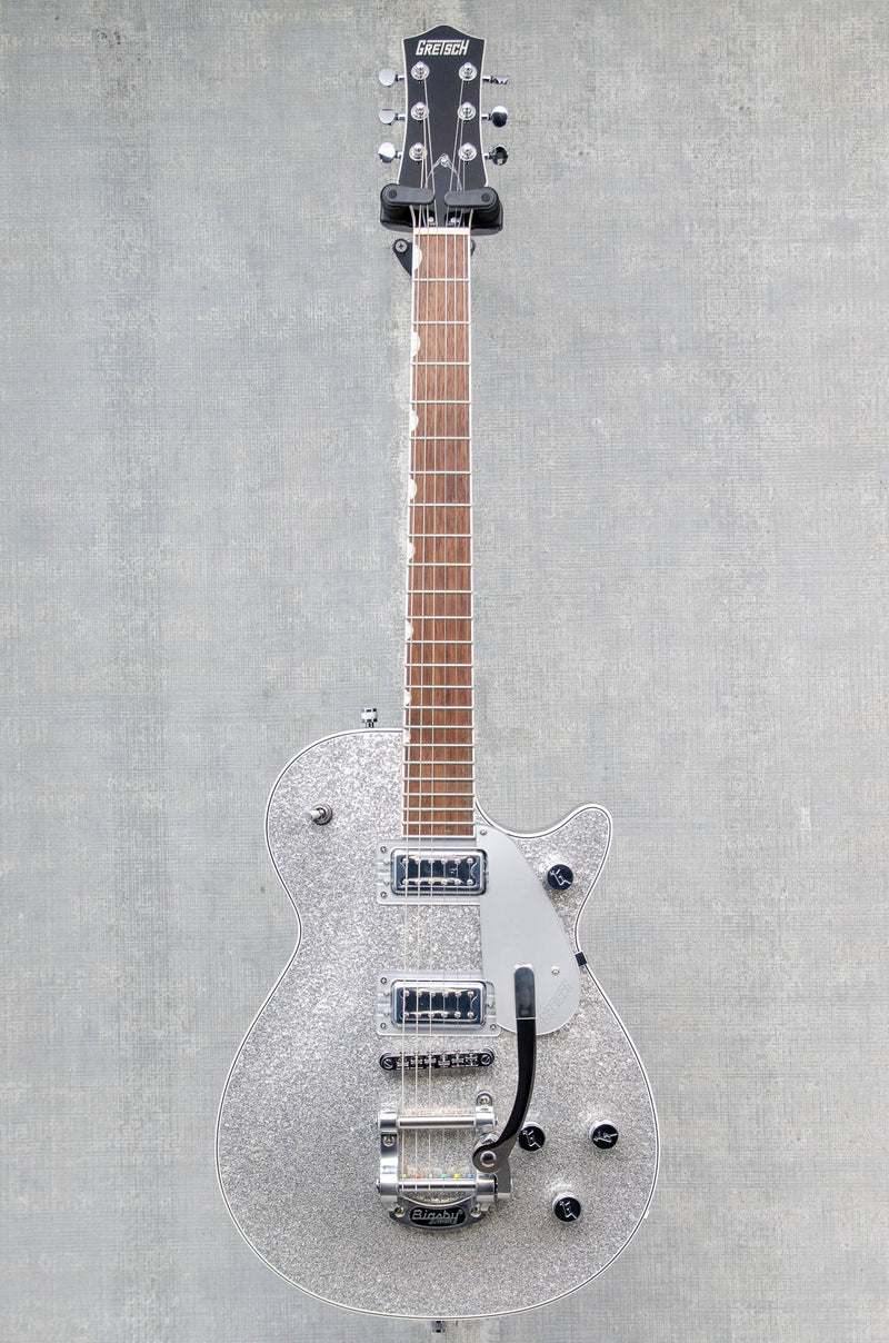 Gretsch G5230T Electromatic Sparkle Jet FT Single-Cut with Bigsby Silver Sparkle