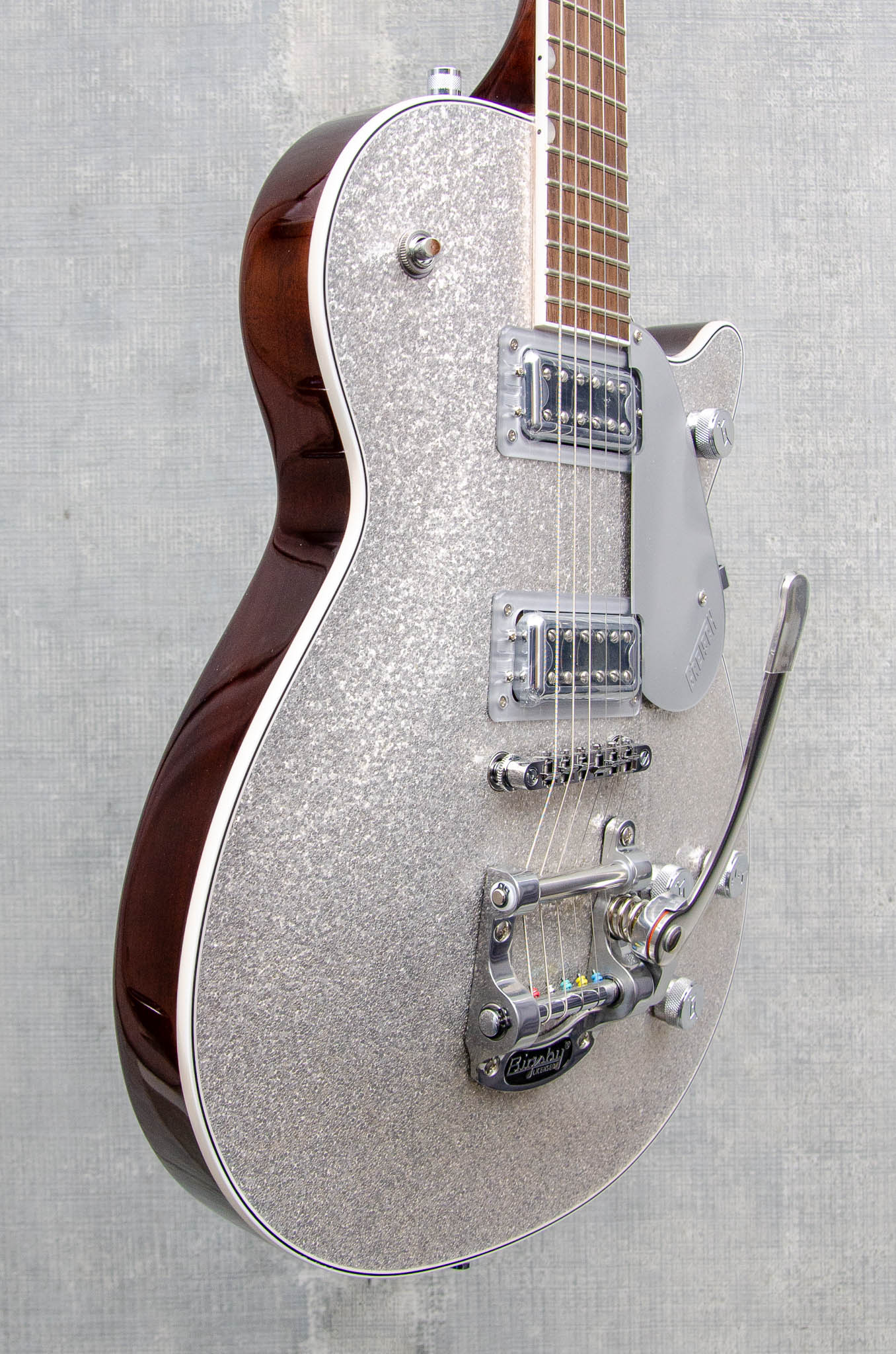Gretsch G5230T Electromatic Sparkle Jet FT Single-Cut with Bigsby Silver Sparkle