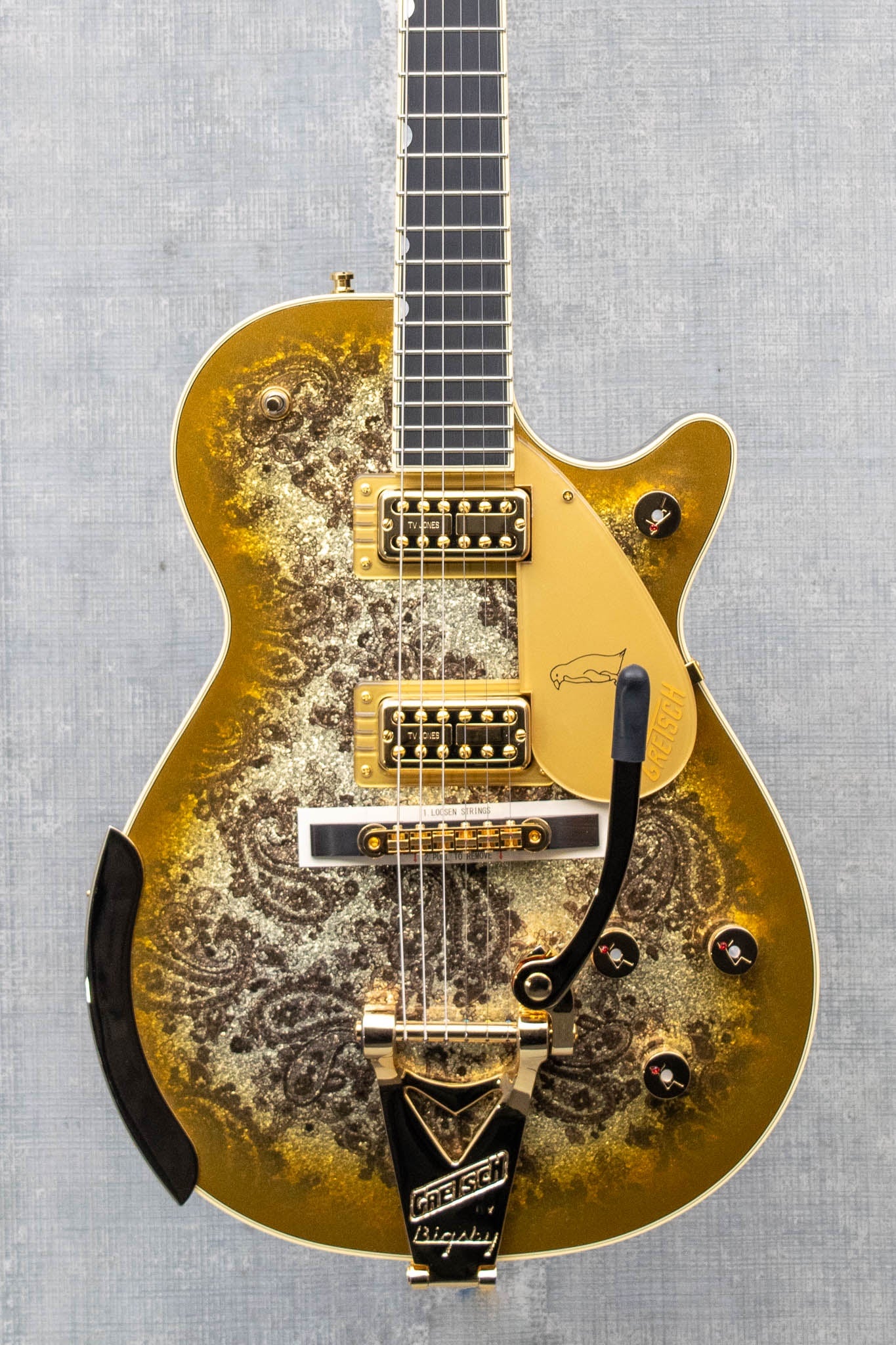Gretsch G6134TG Limited Edition Paisley Penguin Gold Paisley Guitar