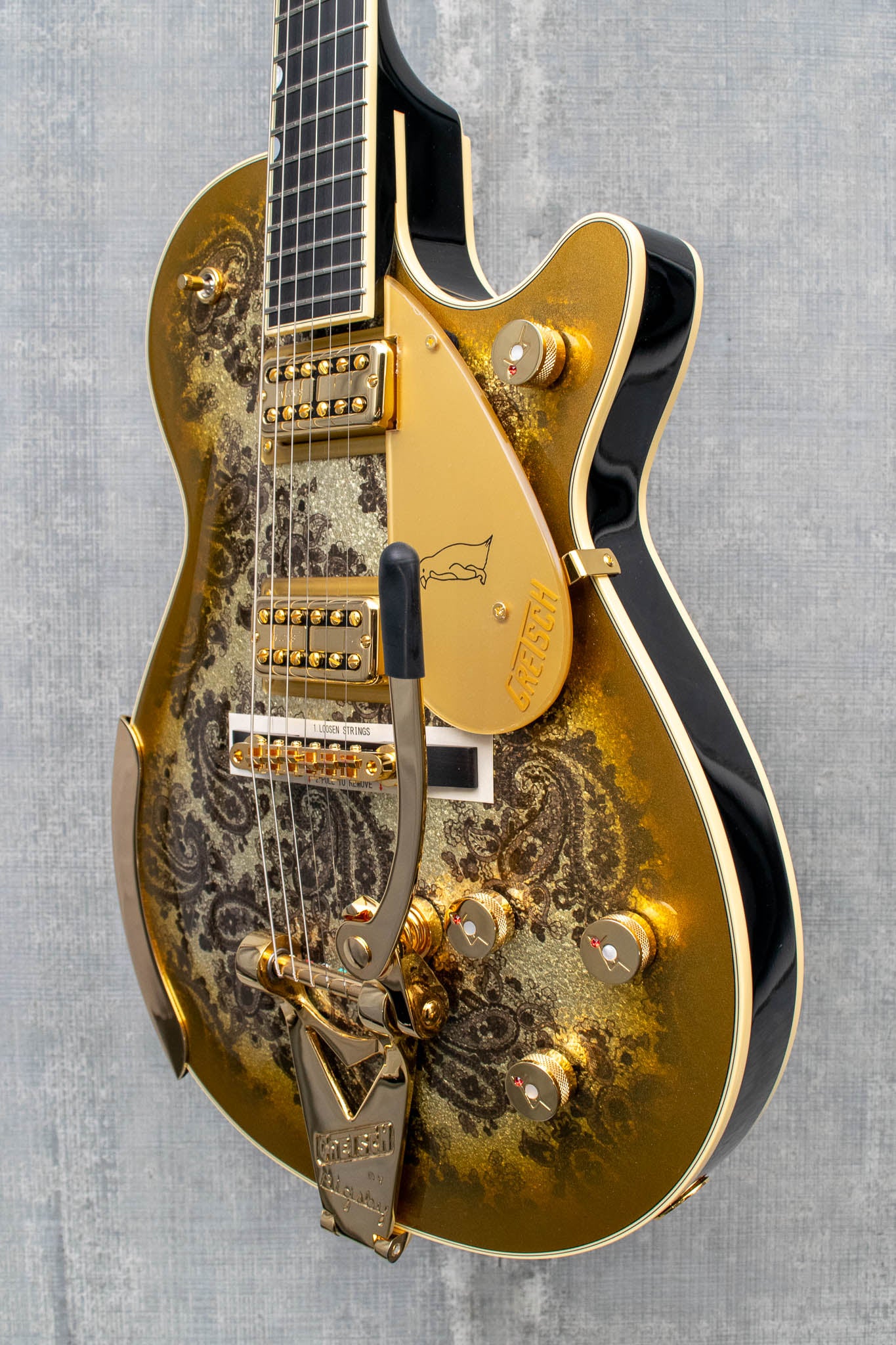 Gretsch G6134TG Limited Edition Paisley Penguin Gold Paisley Guitar