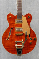 Gretsch Electromatic LTD Flame Okoume Broadkaster Double-Cut with Bigsby Roundup Orange